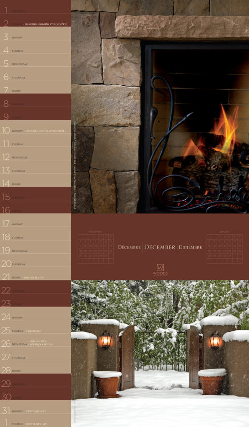 Woods calendar December